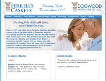 Tablet Screenshot of ferrellscaskets.com